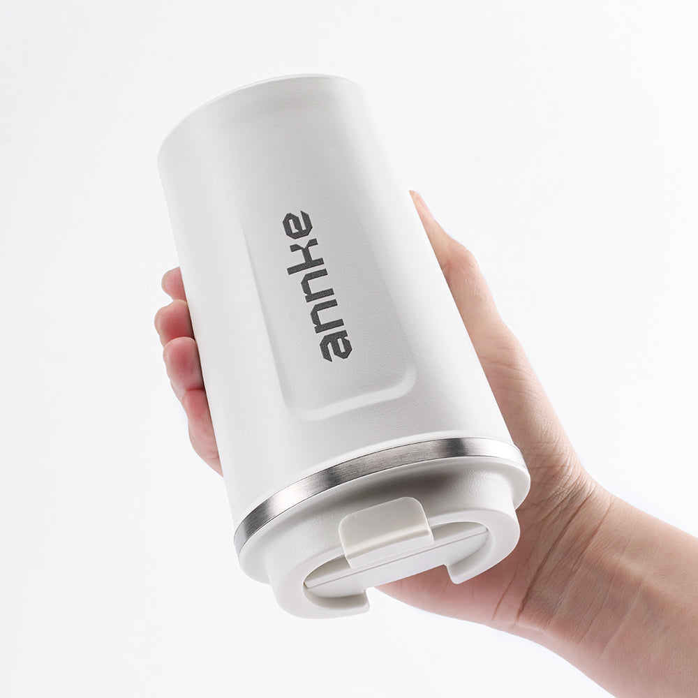 Annke 13 oz Stainless Steel Coffee Mug, Double Wall Vacuum Insulated Tumbler with Lid, Portable Travel Mug, Shatterproof & Leak-Resistant, Outdoor Thermos Cup for Hot & Cold Drinks