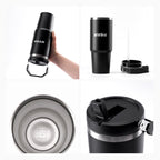 Annke 32 oz Stainless Steel Insulated Tumbler, with Straw & Handle,  Vacuum Double Wall Thermal Bottle, for Travel, Gym, Office & Outdoor