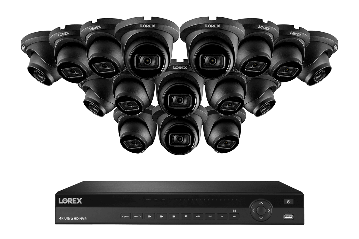 Lorex Elite Series NVR with N3 (Nocturnal Series) IP Dome Cameras - 4K 16-Channel 4TB Wired System