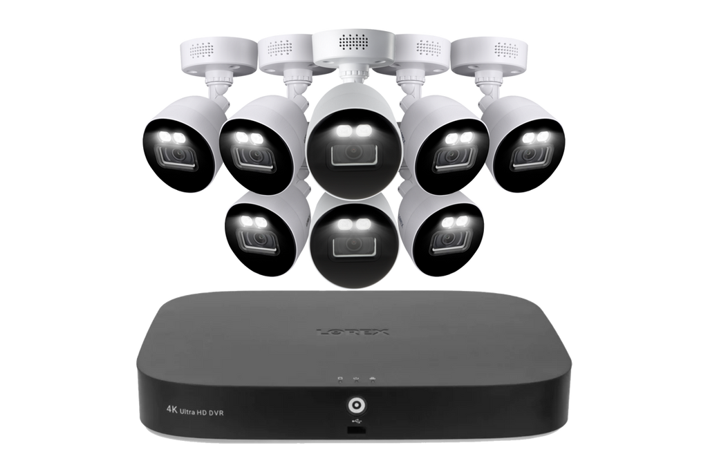 Lorex 4K 20 Camera Capable (16 Wired and 4 Wi-Fi) 2TB Wired DVR System with Smart Deterrence CVI Wired Bullet Cameras