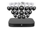 Lorex 4K 20 Camera Capable (16 Wired and 4 Wi-Fi) 2TB Wired DVR System with Sixteen Smart Deterrence CVI Wired Bullet Cameras