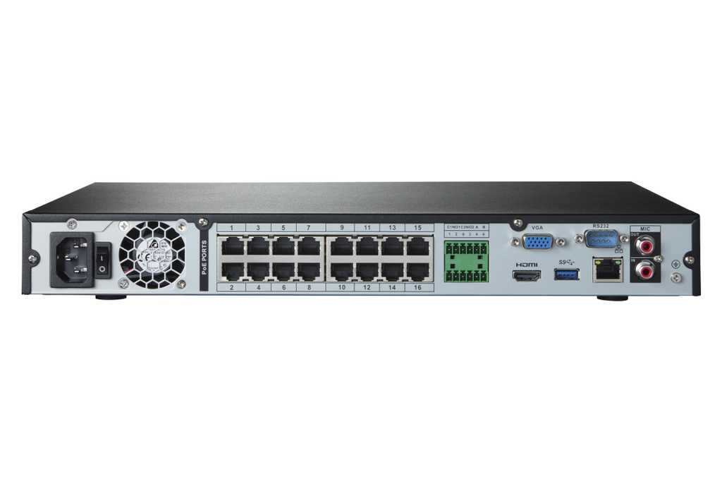 Lorex Elite Series NVR with A4 4MP (2K) IP Bullet Cameras - 4K 32-Channel 8TB Wired System