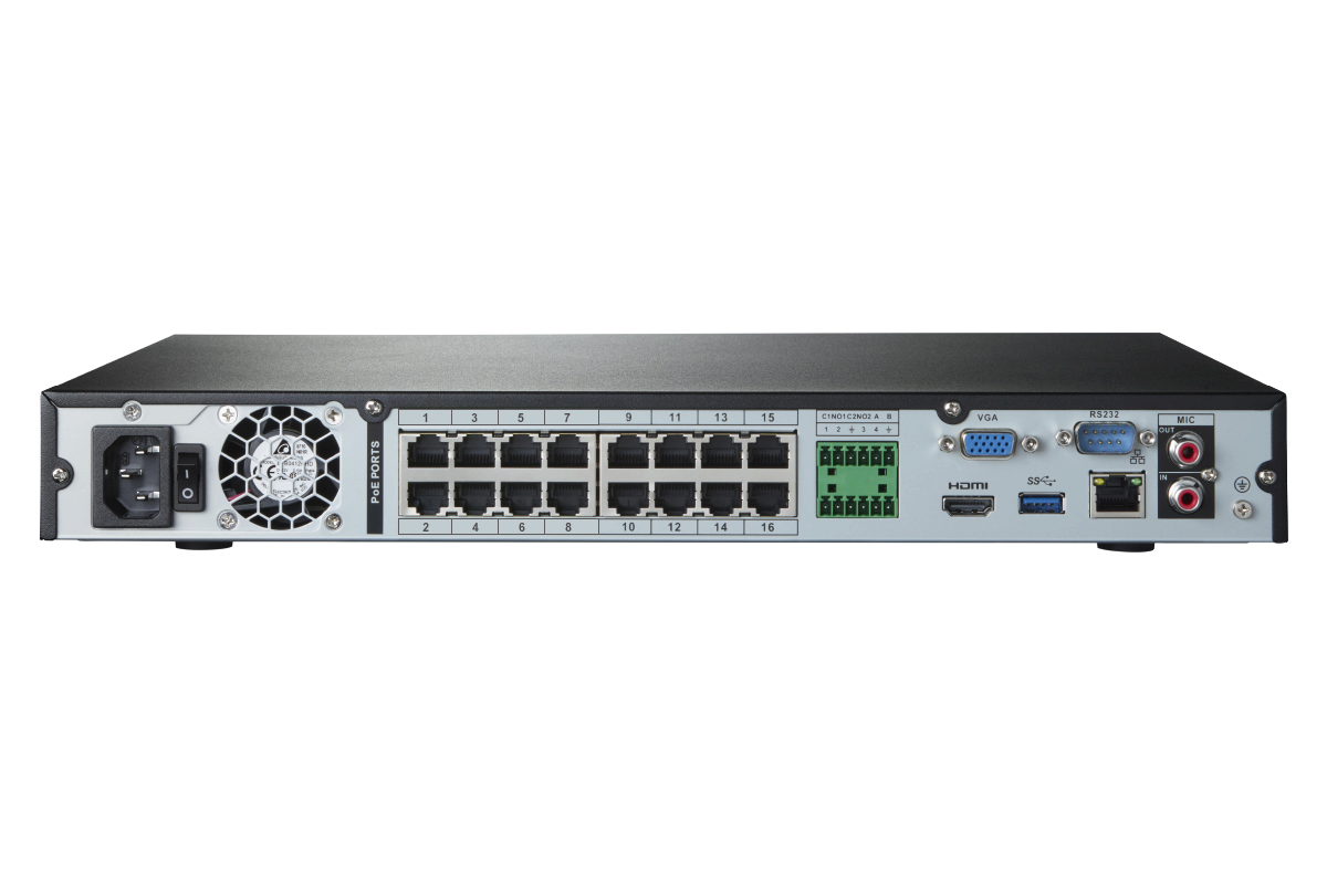 Lorex Elite Series NVR with A4 4MP (2K) IP Bullet Cameras - 4K 32-Channel 8TB Wired System