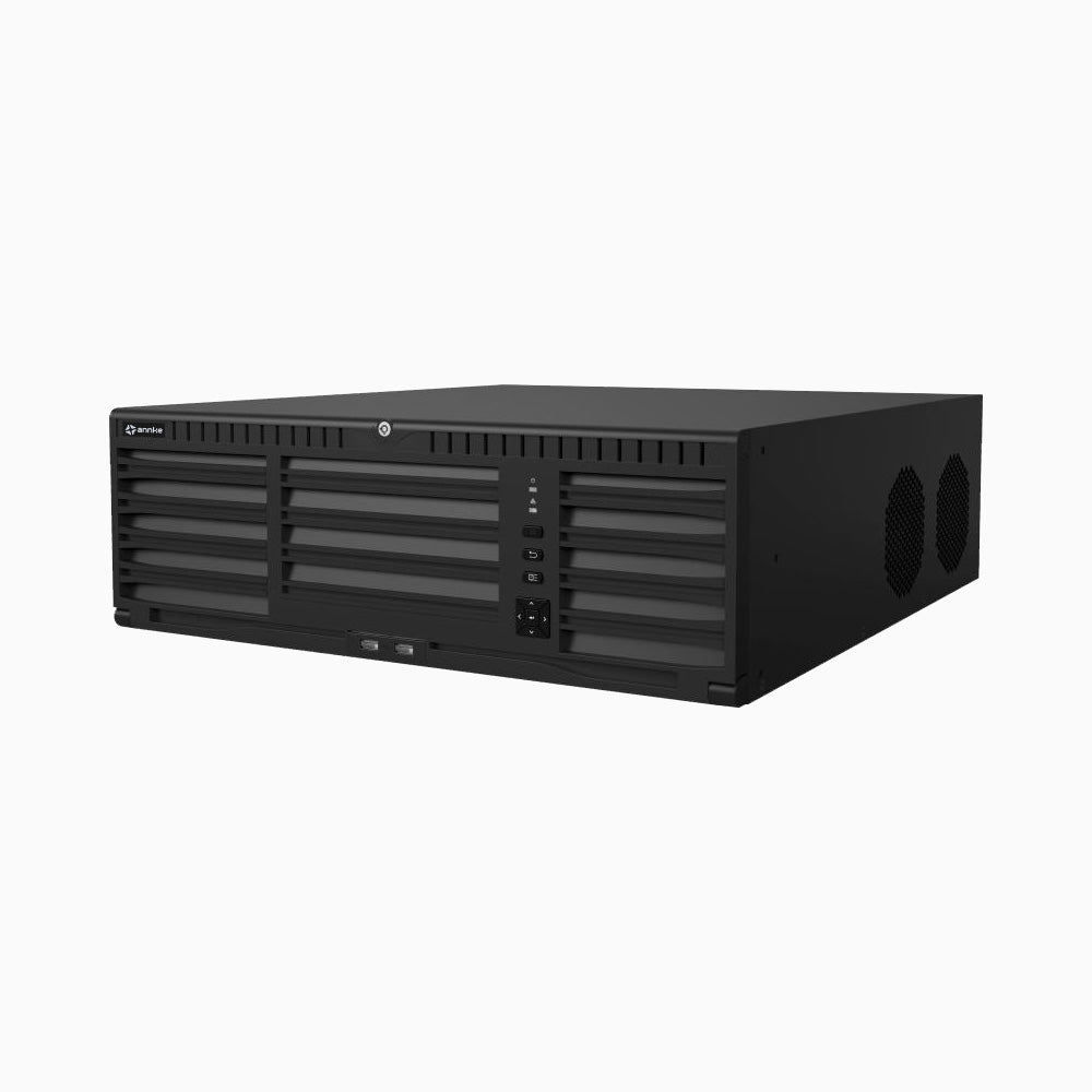 Annke 4K 128-Channel Non-PoE NVR Recorder, 32MP Resolution, 16 Hard Drive Bays, 576Mbps, 3U, 4 x NIC, Up to 160 TB Storage