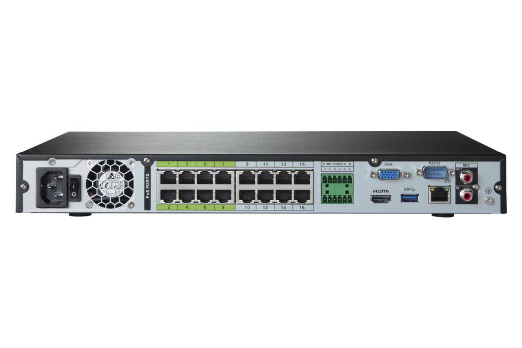 Lorex Elite Series NVR with IP Bullet Cameras - 4K 32-Channel 8TB Wired System