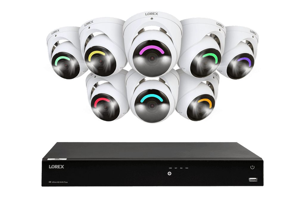 Lorex Fusion Series 4K 16 Camera Capable (Wired or Fusion Wi-Fi) 4TB Wired NVR System with H16 IP Dome Cameras