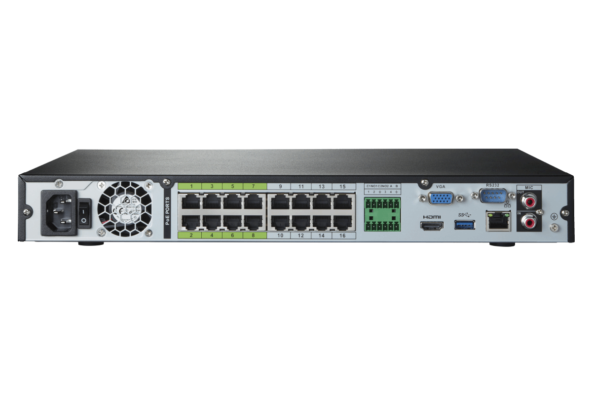 Lorex Elite Series NVR with H10 (H Series) IP Bullet Cameras - 4K 16-Channel 3TB Wired System