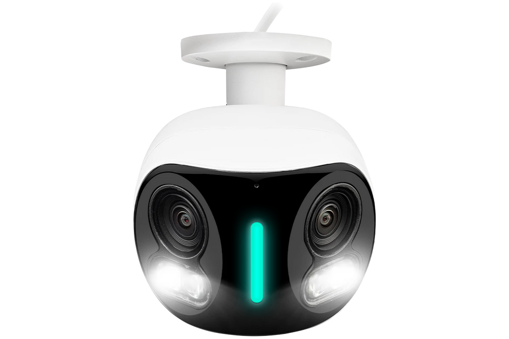 Lorex Halo Series H20 4K IP Wired Dual Lens Security Camera with Smart Security Lighting and Smart Motion Detection