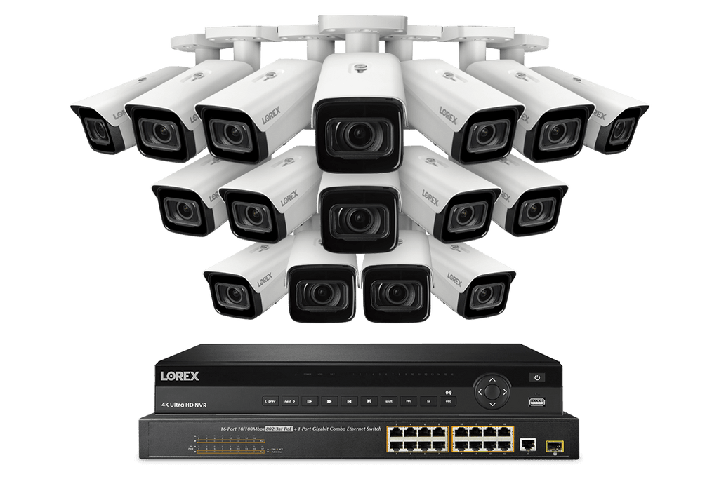 Lorex Elite Series NVR with N4 (Nocturnal Series) IP Bullet Cameras - 4K 32-Channel 8TB Wired System
