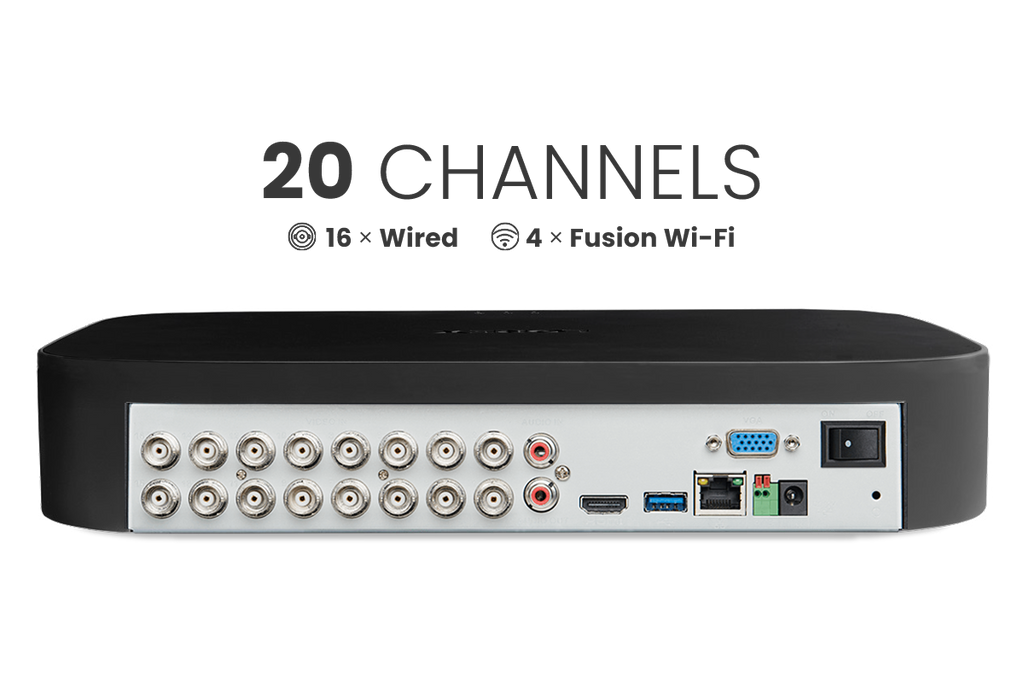 Lorex Fusion DVR 4K 20 Camera Capable (16 Wired and 4 Fusion Wi-Fi) 2TB DVR