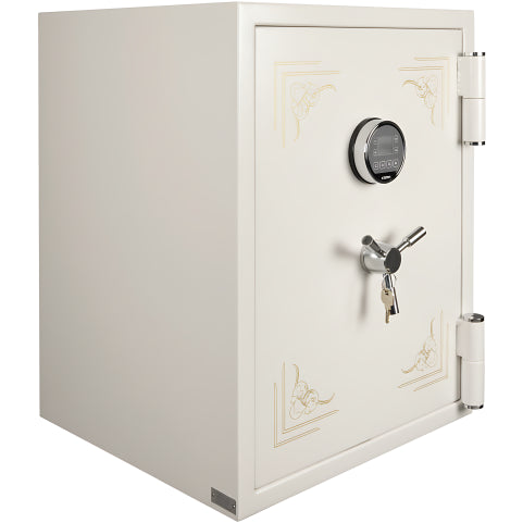 Barska Keypad Fireproof Jewelry Safe – Satin White (AX13614)