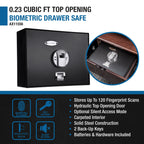 Barska 0.23 Cu. ft Top Opening Biometric Security Safe | AX11556