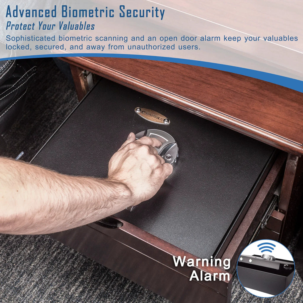 Barska 0.23 Cu. ft Top Opening Biometric Security Safe | AX11556