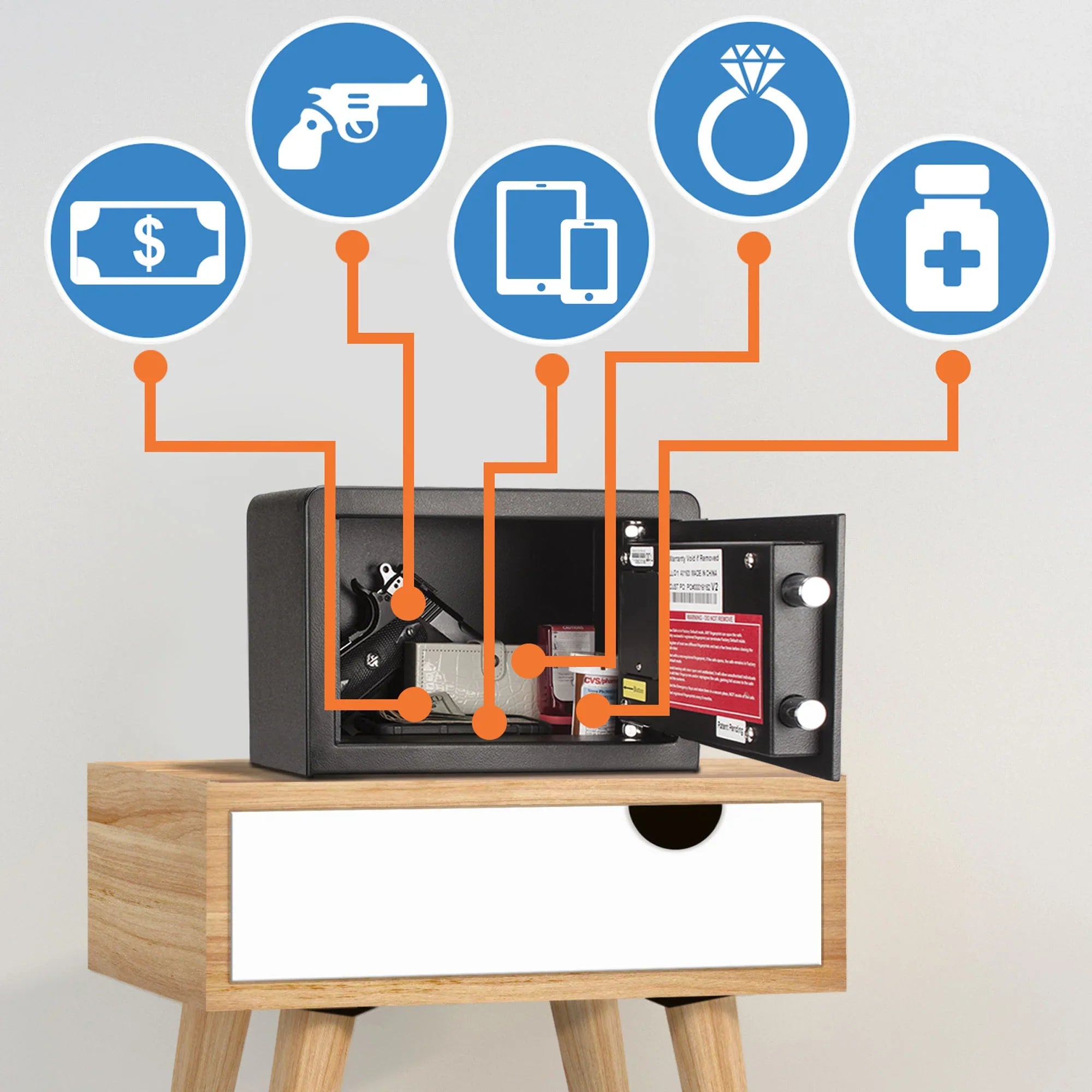 Barska 0.29 Cu. ft Biometric Security Safe | AX11620
