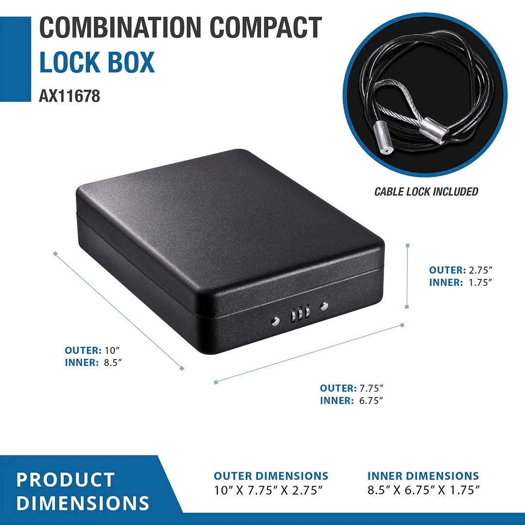 Barska Combination Compact Lock Box | AX11678