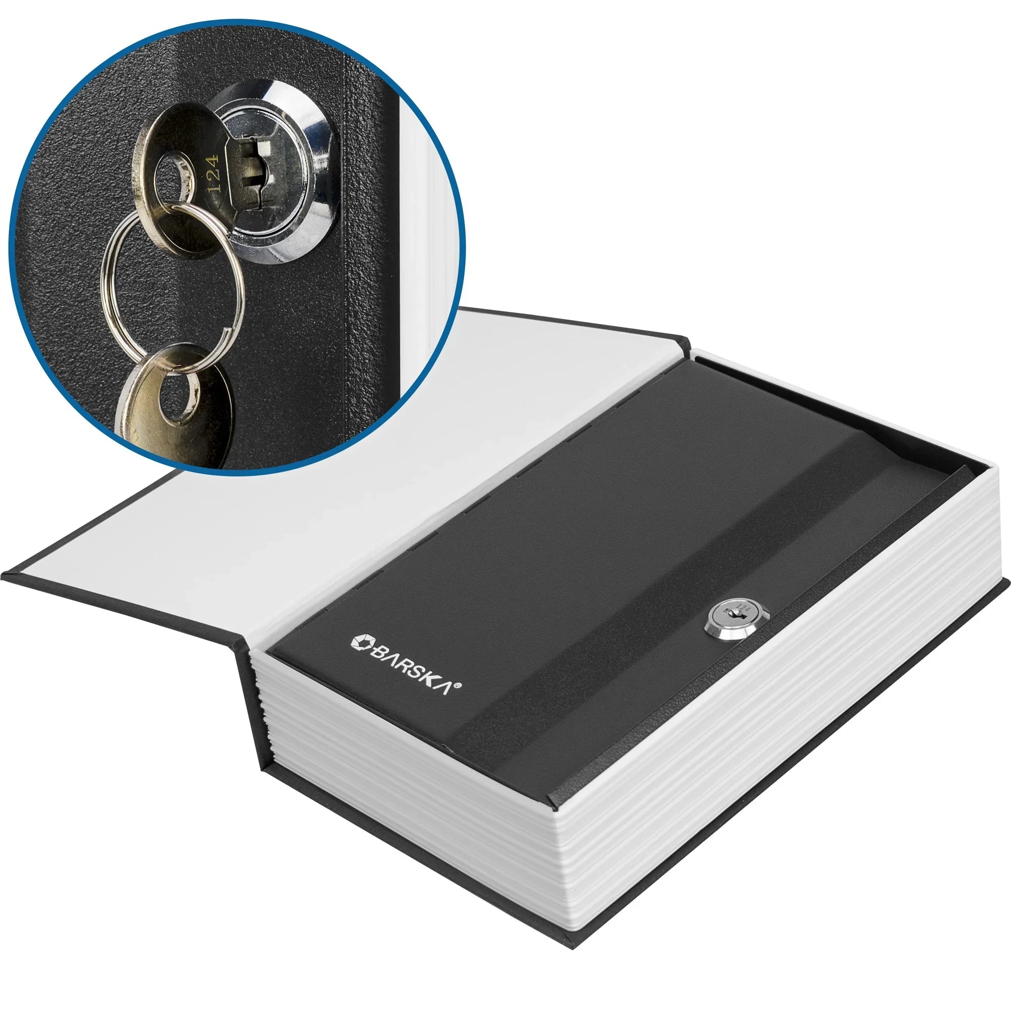 Barska Dictionary Book Lock Box with Key Lock, Black | AX11680