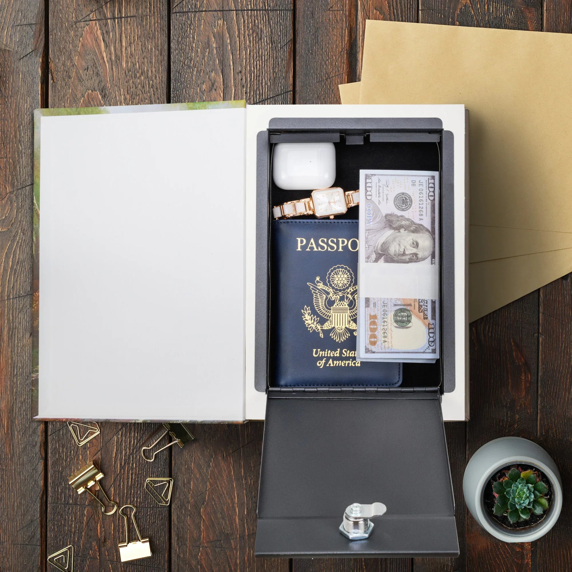 Barska Real Paper Book Lock Box with Key Lock | AX11682