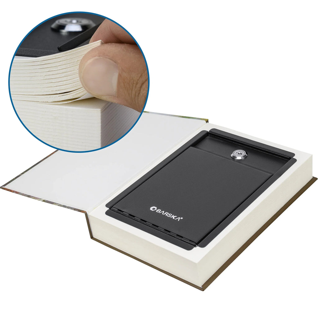 Barska Real Paper Book Lock Box with Key Lock | AX11682