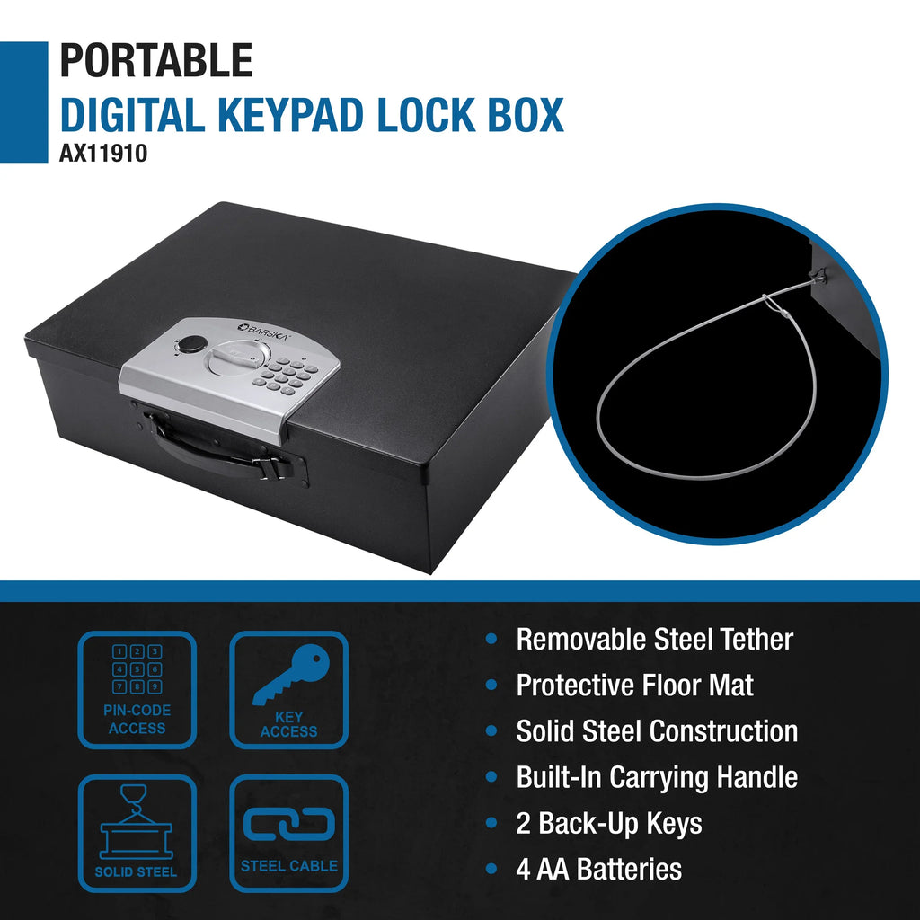 Barska Digital Portable Keypad Safe | AX11910