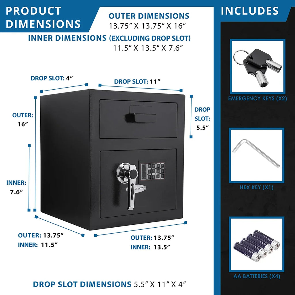 Barska 0.72 Cu. ft Keypad Depository Safe | AX11932