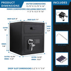 Barska 0.72 Cu. ft Keypad Depository Safe | AX11932
