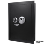 Barska 0.52 Cu. ft Black Biometric Wall Safe, Right Opening AX12038 | Left Opening AX13034