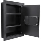 Barska 0.52 Cu. ft Black Biometric Wall Safe, Right Opening AX12038 | Left Opening AX13034