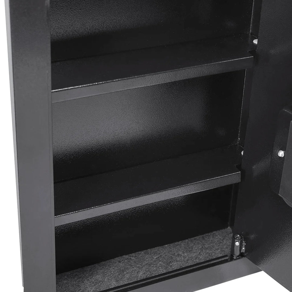 Barska 0.52 Cu. ft Black Biometric Wall Safe, Right Opening AX12038 | Left Opening AX13034