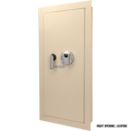 Barska Large Beige Biometric Wall Safe, Right Opening  AX12408 | Left Opening AX12880