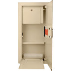 Barska Large Beige Biometric Wall Safe, Right Opening  AX12408 | Left Opening AX12880
