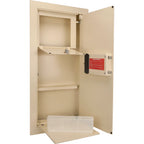 Barska Large Beige Biometric Wall Safe, Right Opening  AX12408 | Left Opening AX12880