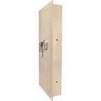 Barska Large Beige Biometric Wall Safe, Right Opening  AX12408 | Left Opening AX12880