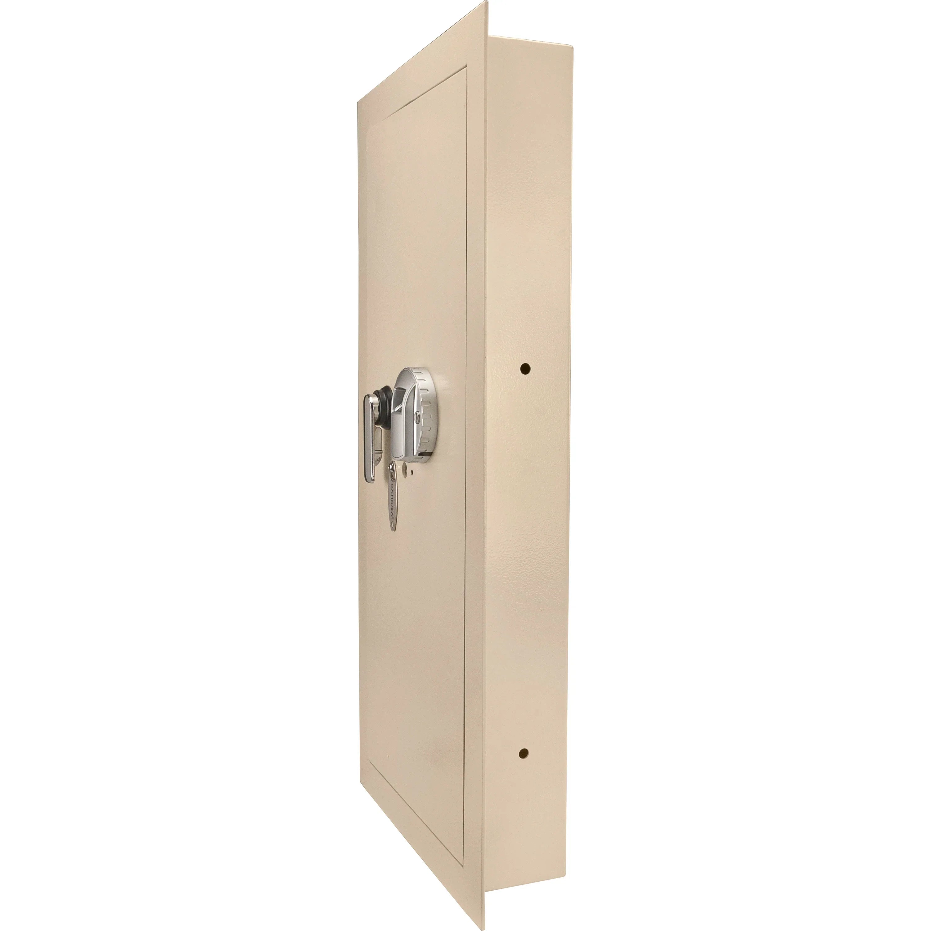 Barska Large Beige Biometric Wall Safe, Right Opening  AX12408 | Left Opening AX12880