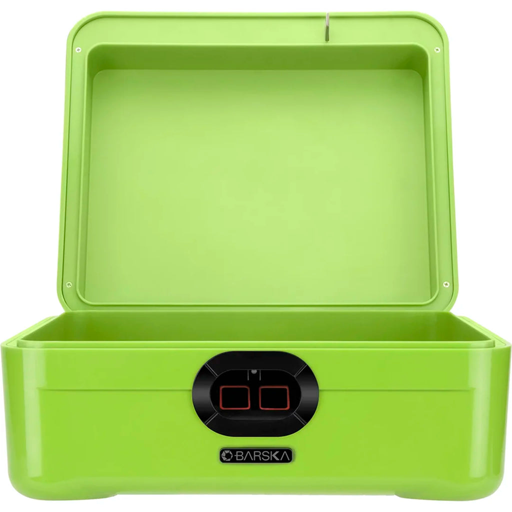 Barska iBOX Portable Dual Access Motion Activated Biometric Secure Storage Lock Box | AX12458
