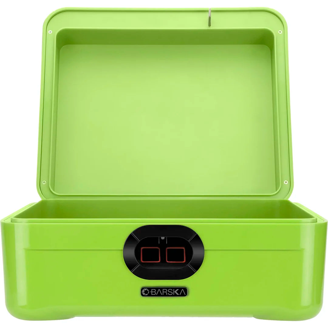 Barska iBOX Portable Dual Access Motion Activated Biometric Secure Storage Lock Box | AX12458