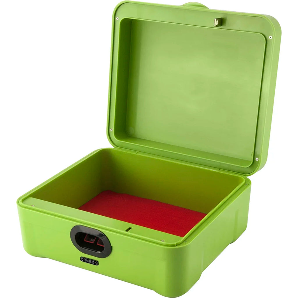 Barska iBOX Portable Dual Access Motion Activated Biometric Secure Storage Lock Box | AX12458