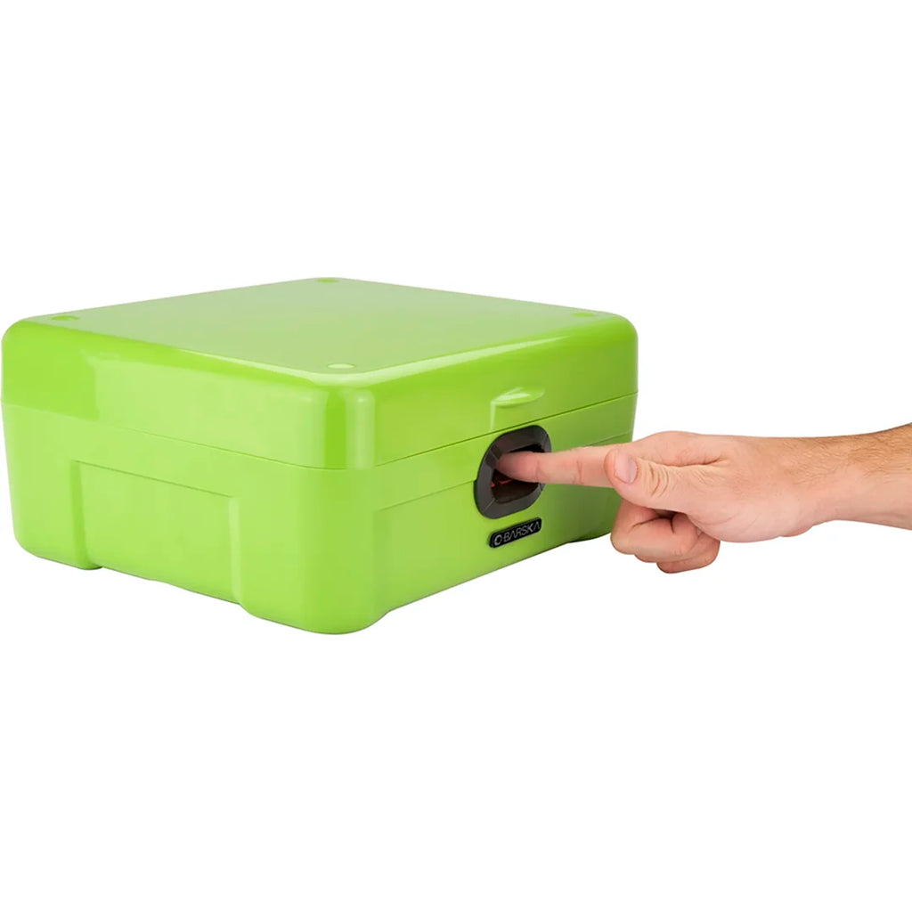 Barska iBOX Portable Dual Access Motion Activated Biometric Secure Storage Lock Box | AX12458