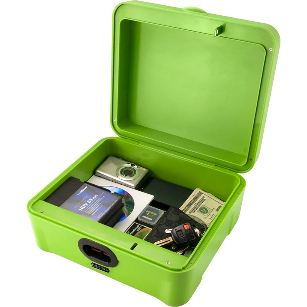 Barska iBOX Portable Dual Access Motion Activated Biometric Secure Storage Lock Box | AX12458