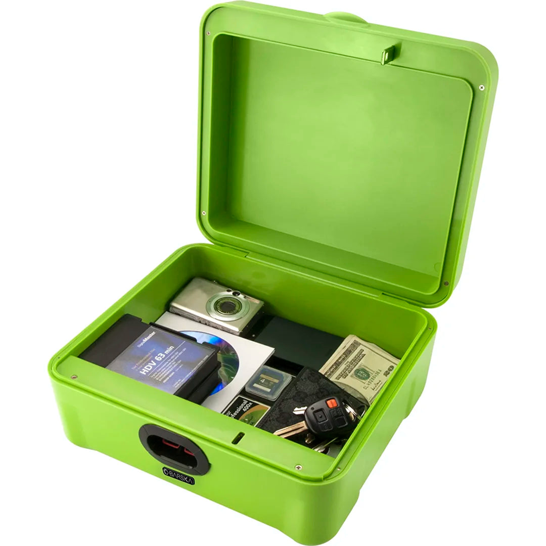 Barska iBOX Portable Dual Access Motion Activated Biometric Secure Storage Lock Box | AX12458