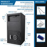 Barska DX300 1.72 Cu. Ft. Keypad Depository Safe – Heavy-Duty Cash Drop Protection (AX12590)