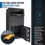 Barska DX300 1.72 Cu. Ft. Keypad Depository Safe – Heavy-Duty Cash Drop Protection (AX12590)