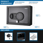 Barska 0.15 Cu. ft Top Opening Keypad Security Safe | AX12622