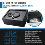 Barska 0.15 Cu. ft Top Opening Keypad Security Safe | AX12622