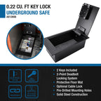 Barska 0.22 Cu. ft Floor Safe with Key Lock | AX12656