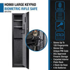 Barska HQ900 Biometric Keypad Rifle Safe (AX12752)