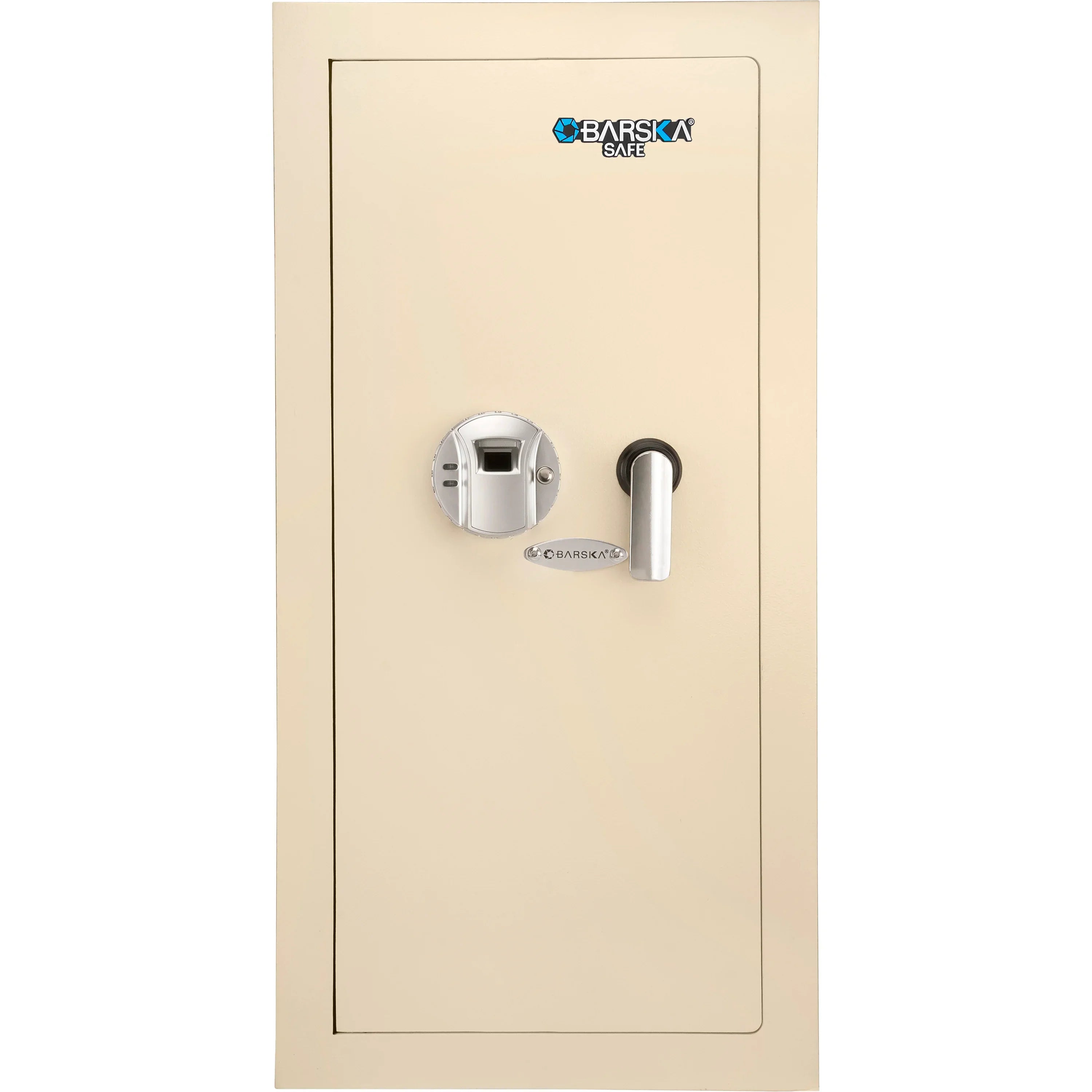 Barska Large Beige Biometric Wall Safe, Right Opening  AX12408 | Left Opening AX12880