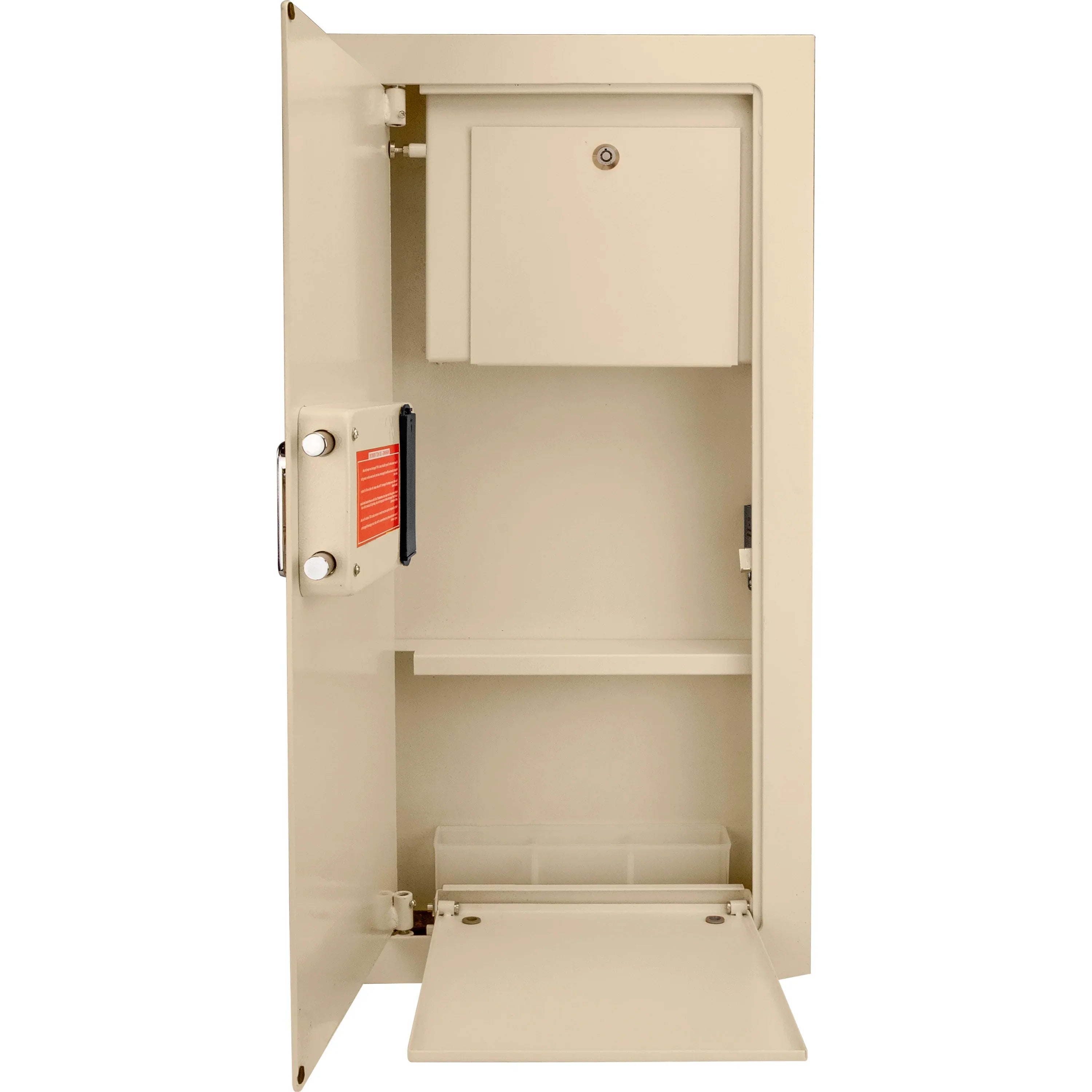 Barska Large Beige Biometric Wall Safe, Right Opening  AX12408 | Left Opening AX12880