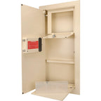 Barska Large Beige Biometric Wall Safe, Right Opening  AX12408 | Left Opening AX12880