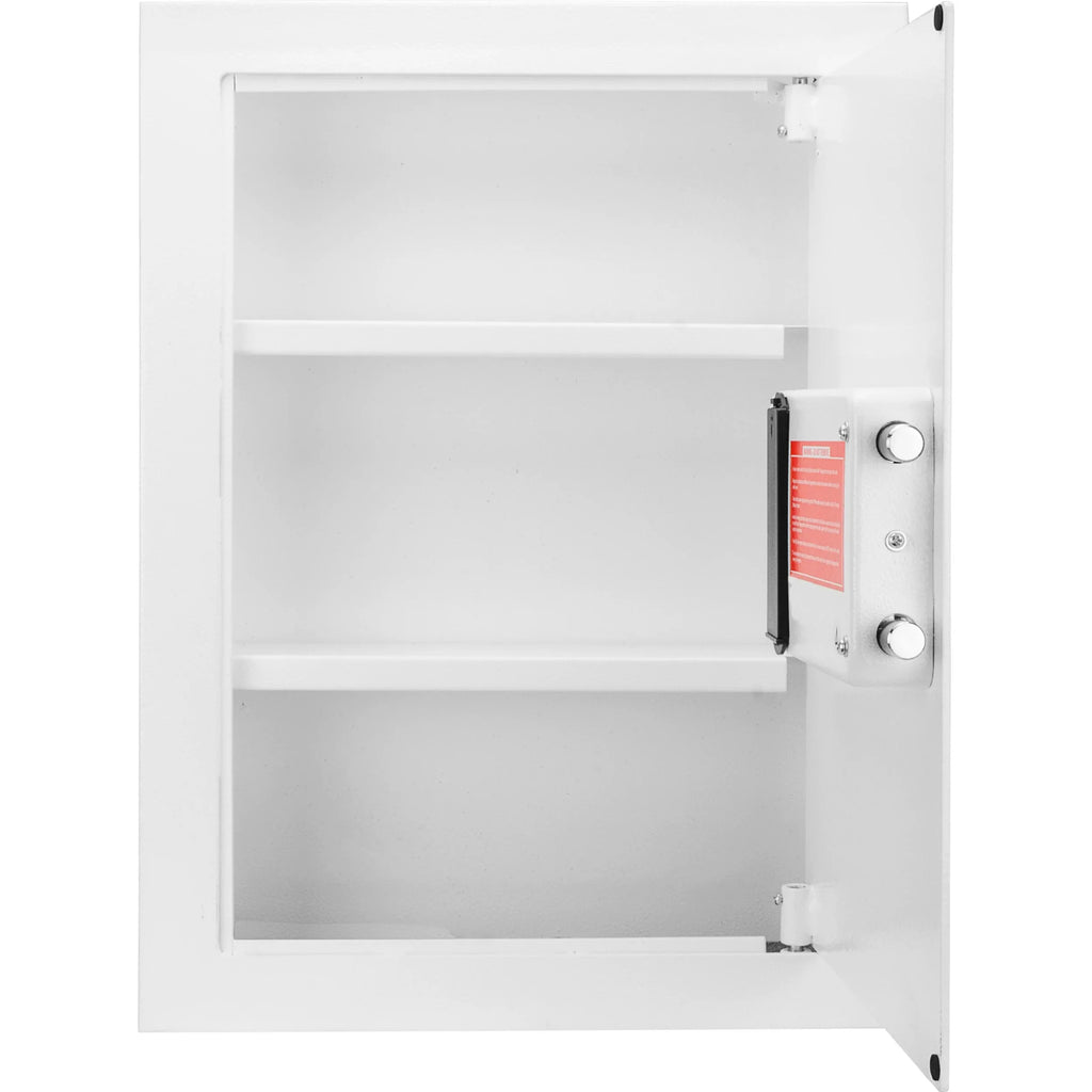 Barska 0.52 Cu. ft Right Opening Wall Safe, White | AX13030