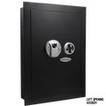 Barska 0.52 Cu. ft Black Biometric Wall Safe, Right Opening AX12038 | Left Opening AX13034